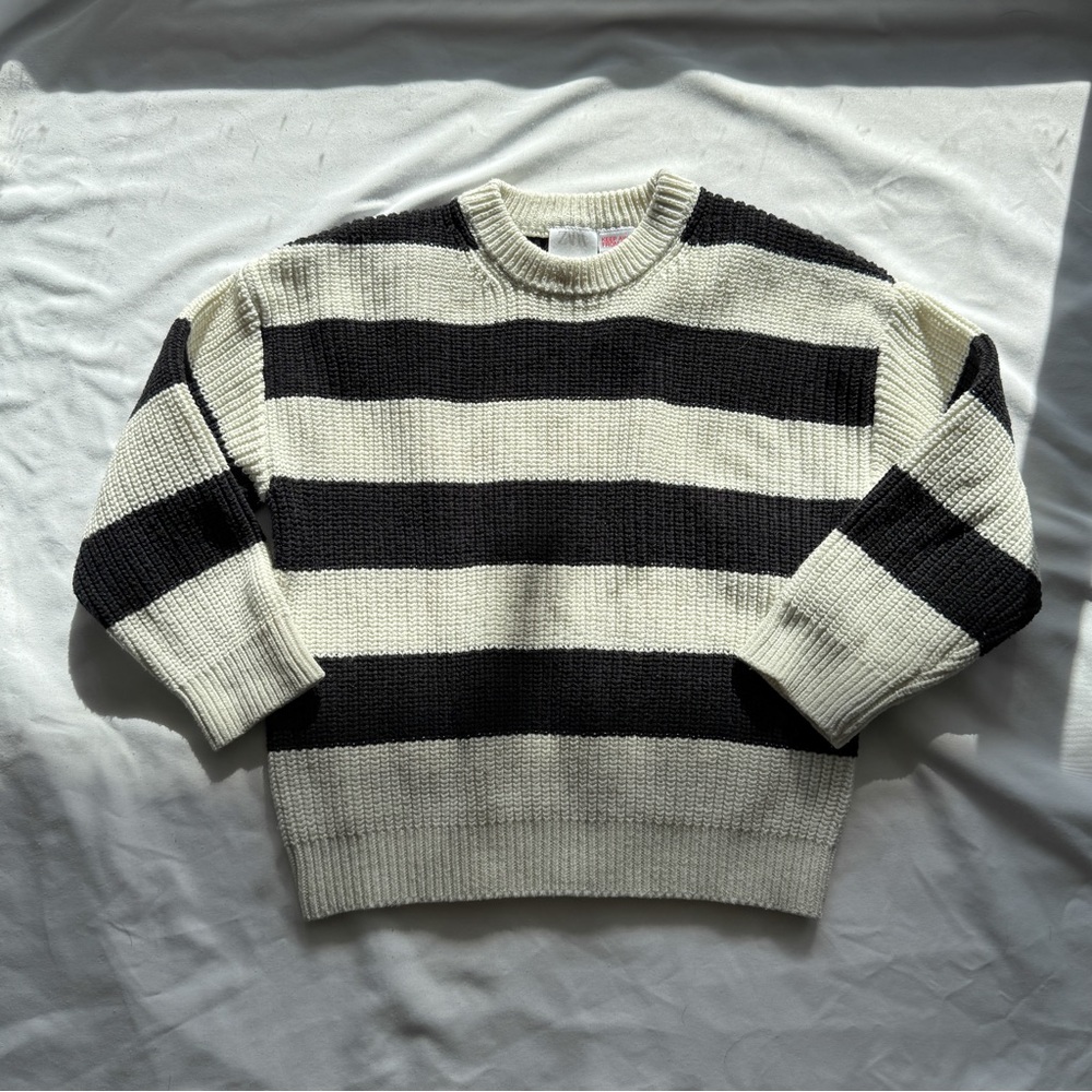 Zara Kids Wide Stripe Sweater 3-4T